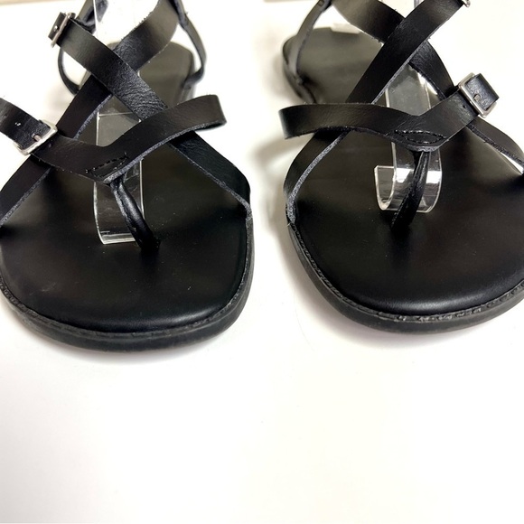 TORRID Toe Post Gladiator Sandal black leather size 9WW - Picture 5 of 11